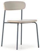 Béžové čalúnené stohovateľné jedálenské stoličky v súprave 2 ks Saula – Marckeric