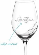 Pieskovaný pohár na víno Brúsená vetvička