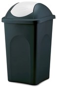 STEFANPLAST Odpadkový kôš Multipat 60 l, čierny, biele veko