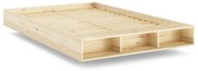 Dvojlôžková posteľ z borovicového dreva s roštom 160x200 cm v prírodnej farbe Merge – Karup Design