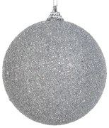 VIANOČNÁ BANKA NA STROMČEK SADA 4 KS (FI) 10 CM STRIEBORNÁ