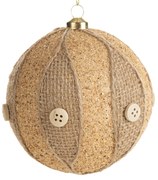 VIANOČNÁ BANKA NA STROMČEK SADA 6 KS (FI) 10 CM HNEDÁ