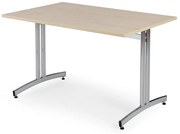 Stôl SANNA, 1200x800x720 mm, chróm/breza