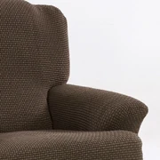 Super strečové poťahy NIAGARA tabaková kreslo ušiak (š. 70 - 95 cm)