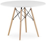 Okrúhly stôl TODI 100 cm biely