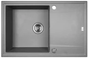 Laveo Megalo, 1-komorový granitový drez 780x500x185 mm, šedá, LAV-SBE_511T