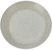 Kameninový plytký tanier Ethnic, pr. 27 cm, béžová