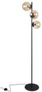 Stojacia lampa Paris, 3x medové sklenené tienidlo, B