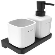 NIMCO MAC 2905831K-T-90-Nástenný dávkovač mydla a stojan na kefky MAYA 320 ml NM0043