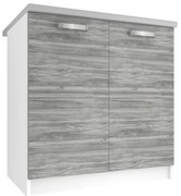 Kuchynská skrinka Belini spodná 80 cm šedý antracit Glamour Wood s pracovnou doskou TOR SD80/0/WT/GW/0/U