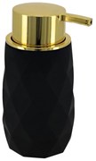 Dávkovač mydla Lorantos, čierna/so zlatými prvkami, 210 ml