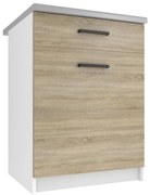 Kuchynská skrinka Belini spodná so zásuvkami 60 cm dub sonoma s pracovnou doskou  TOR SDSZ1-60/0/WT/DS/0/B1