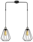 Čierne kovové závesné svietidlo Opviq lights Straton