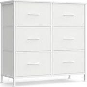 Kolekcia BELLAH - Moderná komoda so 6 zásuvkami, vo farbe cloud white