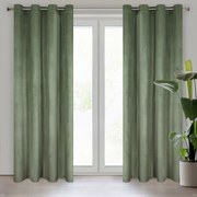 ZATEMŇOVACÍ ZÁVES NA KRÚŽKOCH MELANIE 140X250 CM OLIVOVÁ