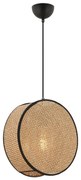 Luster na lanku BIG DRUM 1xE27/60W/230V hnedá/čierna