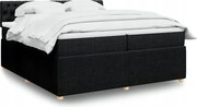 vidaXL Boxspring posteľ s matracom čierna 200x200 cm látka