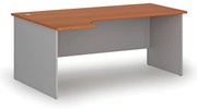 Rohový kancelársky písací stôl PRIMO GRAY, 180x120 cm, ľavý, sivá/čerešňa