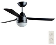 BAYSIDE 531018 - Stropný ventilátor MEGARA 2xE14/15W/230V čierna + DO