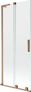 Mexen Velar L, 2-krídlová posuvná vaňová zástena 85 x 150 cm, 8mm číre sklo, medená matná, 896-085-003-01-65