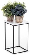 HowHomely Stojan na kvety BASICLOFT 40x24 biela/čierna DD0184