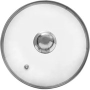 Orion Sklenená poklice s nerezovou úchytkou, pr. 22 cm, 22 cm