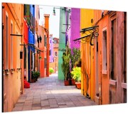 Obraz - Farebné domy v Burane, Benátky (70x50 cm)