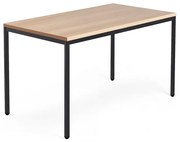 Kancelársky pracovný stôl QBUS, 1400x800 mm, dub/čierna