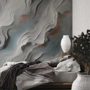Fototapeta - Stena s 3D vlnkami (147x102 cm)