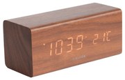 Karlsson 5652DW Dizajnové LED stolné hodiny s budíkom, 16 x 7 cm
