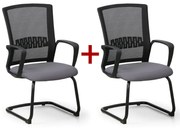 Konferenčná stolička ROY 1+1 ZADARMO, sivá