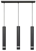 LED Luster na lanku TUBA 3xGU10/4,8W/230V čierna/chróm