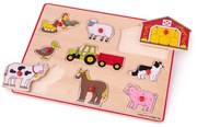 Bigjigs Toys Vkladacie puzzle Farmársky statok