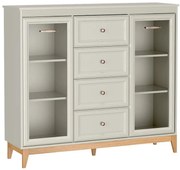 Vitrína nízka Windsor 7w Kašmír/Dub prírodný