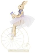 Dekorácie králičie slečny v sukienke na bicykli - 30 * 9 * 33 cm