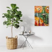 Gario Obraz na plátne Daždivá jeseň na ceste s lampášmi Rozmery: 40 x 60 cm, Prevedenie: Obraz na plátne