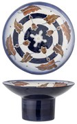 Bloomingville Keramická misa na nôžke Myrna Dark Blue