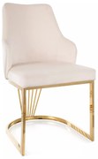 Čalouněná jídelní židle ALURE VELVET béžová
