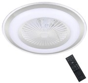 Brilagi - LED Stmievateľné svietidlo s ventilátorom RONDA LED/48W/230V strieborná+DO BG0369