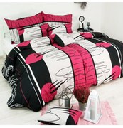 Obliečky Split bordové EMI, Štandardný set jednolôžko obsahuje 1x 140x200 + 1x 70x90