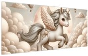 Obraz - Jednorožec v oblakoch (120x50 cm)
