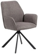 Otočné jídelní křeslo Glenda šedé