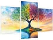 Obraz – Maľovaný strom ročných období (90x60 cm)