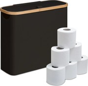 Úložný priestor na toaletný papier na 12 roliek RD51701, čierna