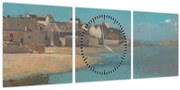 Obraz - Odilon Redon, Village by the Sea in Brittany, reprodukcia (s hodinami) (90x30 cm)