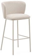 Béžová barová stolička (výška sedadla 75 cm) Ciselia – Kave Home