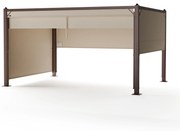 Pantheon Cortina pergola 3x4 m, odolná voči poveternostným vplyvom, hliník, prášková farba, rolety