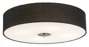Rustikálne stropné svietidlo čierne 50 cm - Drum Jute