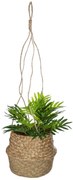 ZÁVESNÝ KVETINÁČ Z MORSKEJ TRÁVY BOHO 20X18 CM HNEDÁ