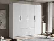 Šatníková skriňa Betaso I 200, Farby: biela / biela + čierna